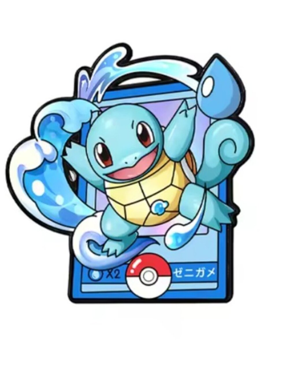 Squirtle Water TCG Card Enamel Pin Cute Pokemon Anime Collector - Picture 2 of 4